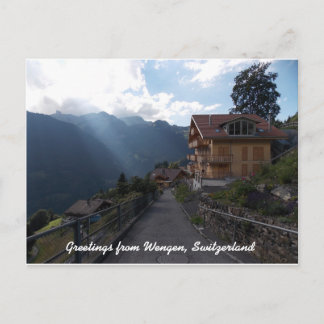 Hälsningar från Wengen Schweitz 1 Vykort