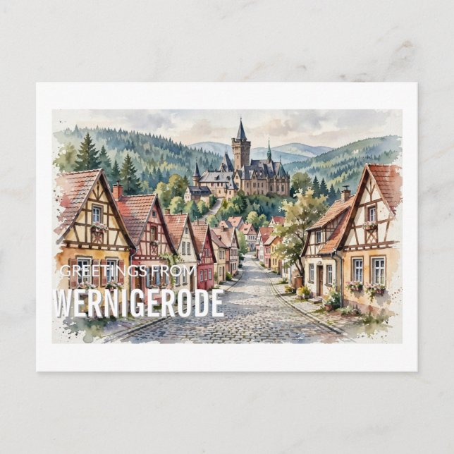 Hälsningar från Wernigerode, Tyskland vykort (Framsida)