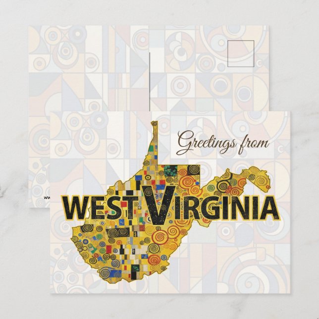 Hälsningar från West Virginia Vykort (Fram/baksida)