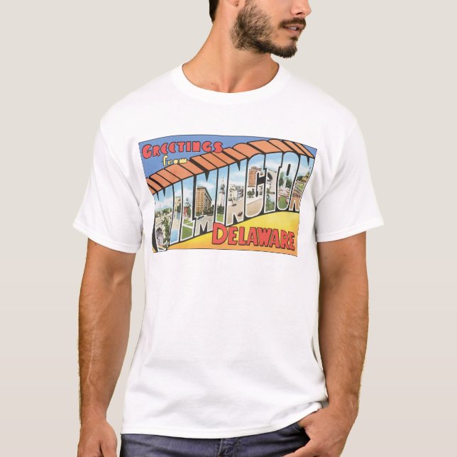 Hälsningar från Wilmington Delaware, vintage T-shirt (Framsida)
