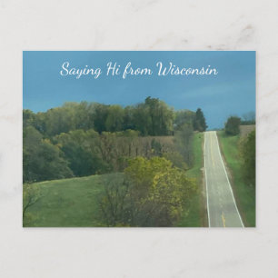 Hälsningar från Wisconsin landskapsfotografering Vykort