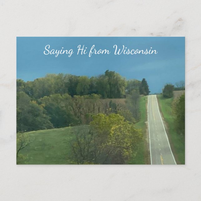 Hälsningar från Wisconsin landskapsfotografering Vykort (Framsida)