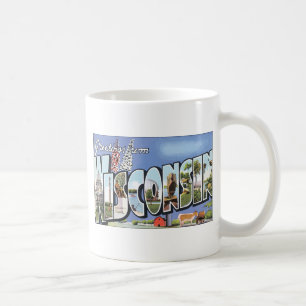 Hälsningar från Wisconsin, vintage Kaffemugg