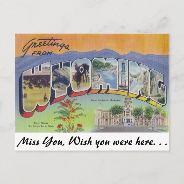 Hälsningar från Wyoming Vykort (Framsida)