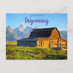 Hälsningar från Wyoming vykort Tetons