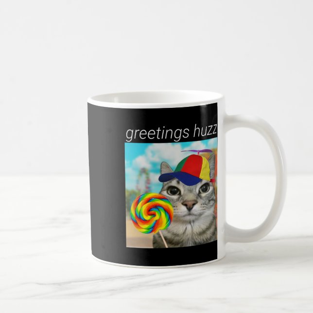 Hälsningar Huzz Roligt Gen Z Gen Alpha Slang Meme  Kaffemugg (Höger)