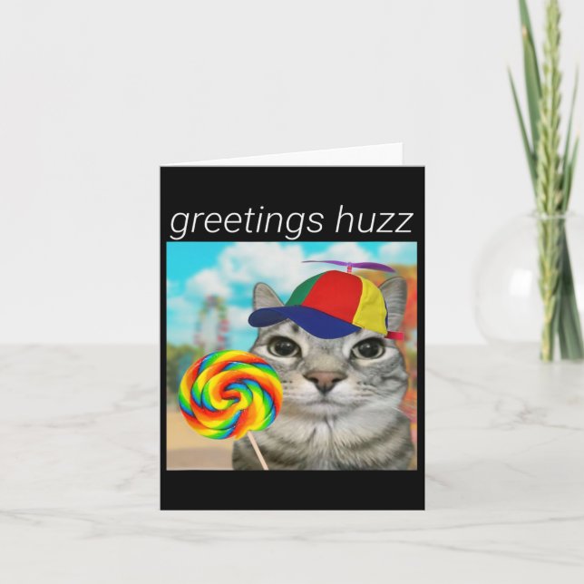 Hälsningar Huzz Roligt Gen Z Gen Alpha Slang Meme  Kort (Framsida)