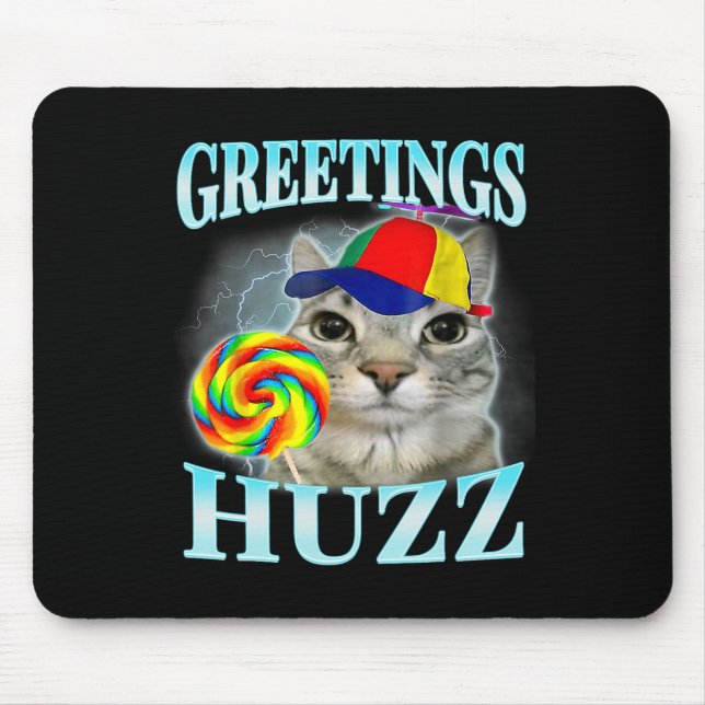 Hälsningar Huzz Roligt Gen Z Gen Alpha Slang Meme  Musmatta (Framsidan)