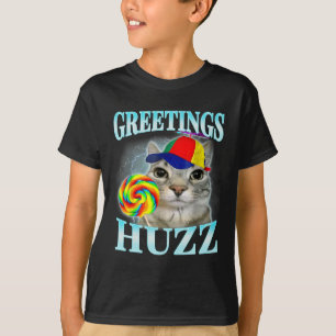 Hälsningar Huzz Roligt Gen Z Gen Alpha Slang Meme T Shirt