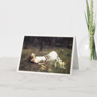 Hälsningar med John William Waterhousemålning Kort