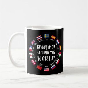 Hälsningar runt om i världen - Hej på alla språk Kaffemugg