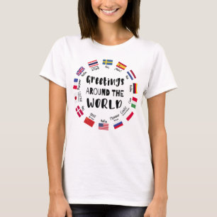 Hälsningar runt om i världen, Hej på alla språk T Shirt