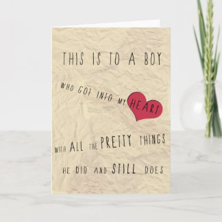 Hälsningar till din pojkvän/mak kort