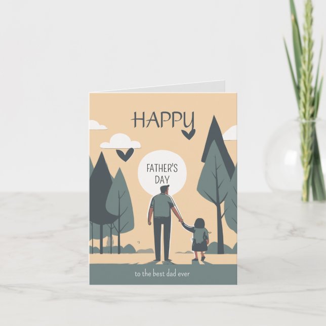 Hälsningar till världens bästa pappa, underbar och kort (Framsida)