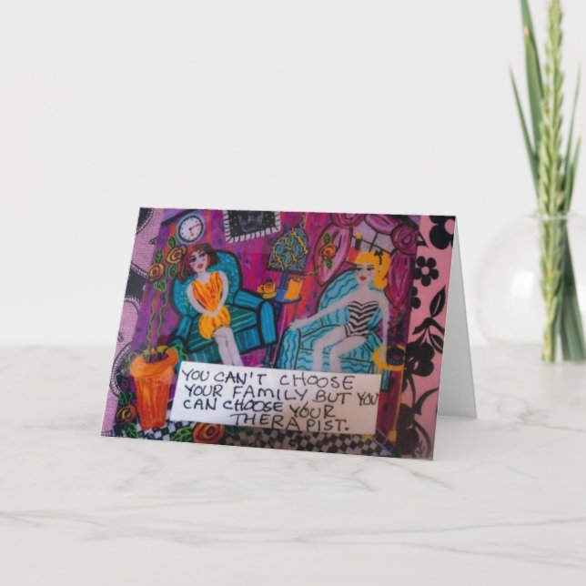 HÄLSNINGEN CARD-YOU KAN INTE VÄLJA DIN FAMILJ UTAN KORT (Framsida)