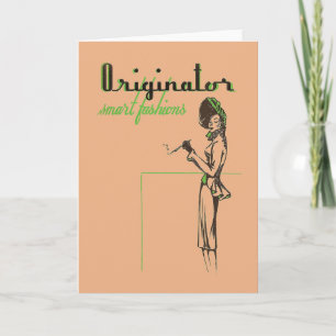 hälsningen för 40-talmodeillustrationen eller kort