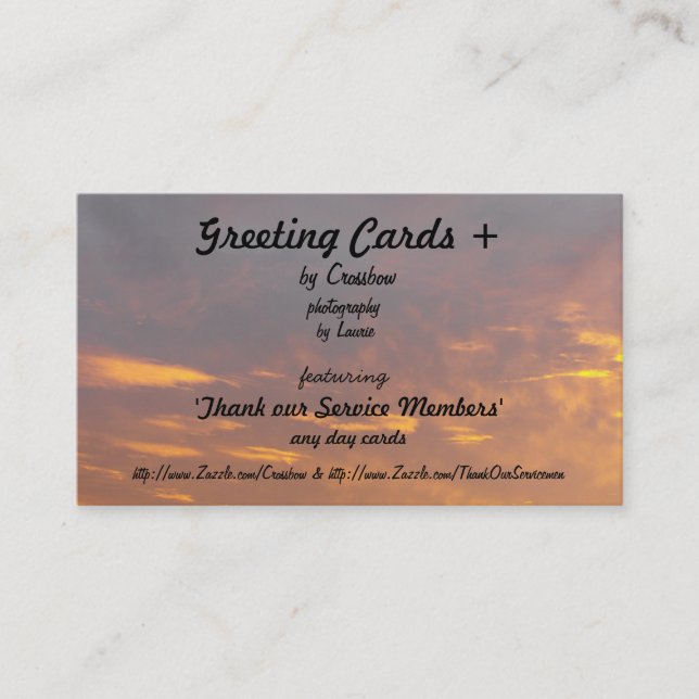 Hälsningkort + (2) visitkort (Framsida)