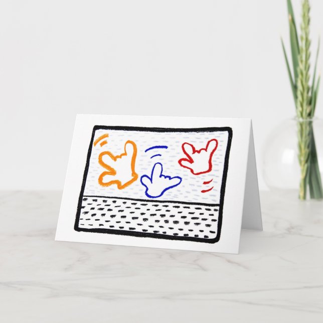 Hälsningkort: 3 Haring ILYs Kort (Framsida)