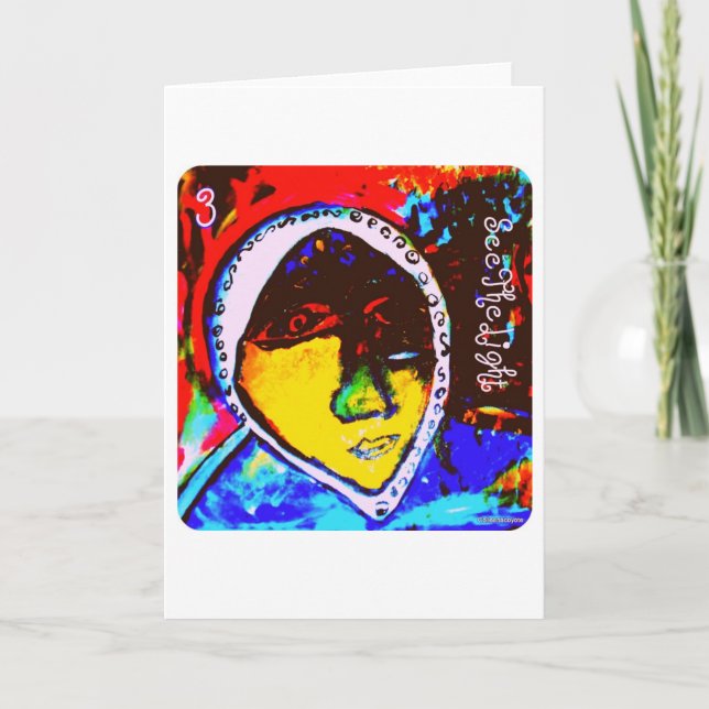 Hälsningkort 3 ser det ljust kort (Framsida)