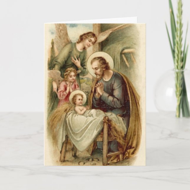 Hälsningkort (citationstecken): St Joseph Nativity Helgkort (Framsida)