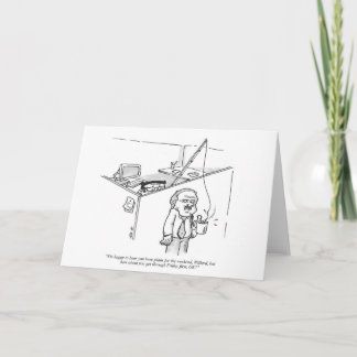 Hälsningkort - fisketecknad - ivrig Cast Kort