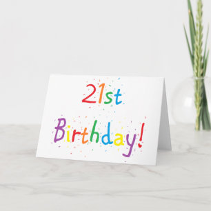 hälsningkort "för 21st födelsedag" kort