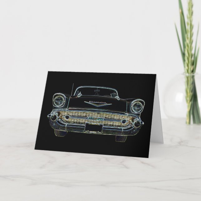 Hälsningkort för 57 Chevy Bel Air Kort (Framsida)