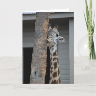Hälsningkort "för blyg giraff" kort