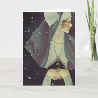 Hälsningkort "för första snö" helgkort