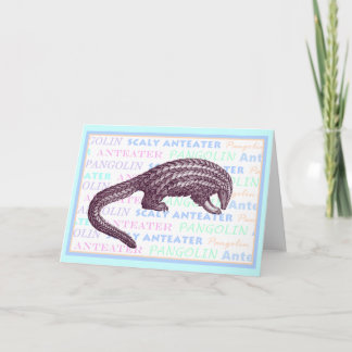 Hälsningkort för Scaly Anteater/Pangolin Kort