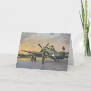 Hälsningkort för Thunderbolt Aircraft-P47 Kort