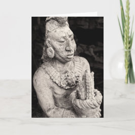Hälsningkort - forntida Mayan figur - Mexico Kort
