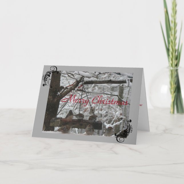 Hälsningkort - jul - FeatheredFriends Helgkort (Framsida)