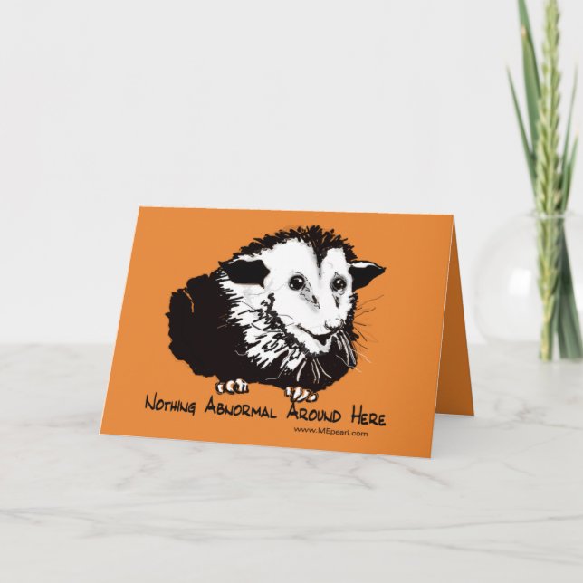 Hälsningkort med att uppmuntra pungråtta kort (Framsida)