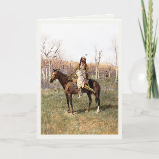 Hälsningkort med Henry Farny målning Kort