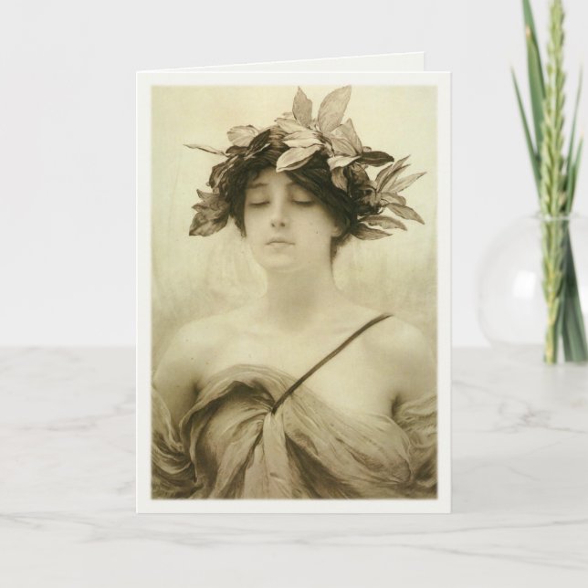 Hälsningkort med Hubert von Herkomer Målning Kort (Framsida)