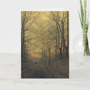 Hälsningkort med John Atkinson Grimshaw målning Kort