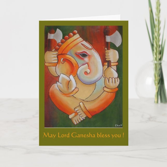 Hälsningkort med Lord Ganesha Kort (Framsida)