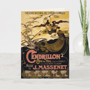 Hälsningkort med vintageTheatreaffischen Kort