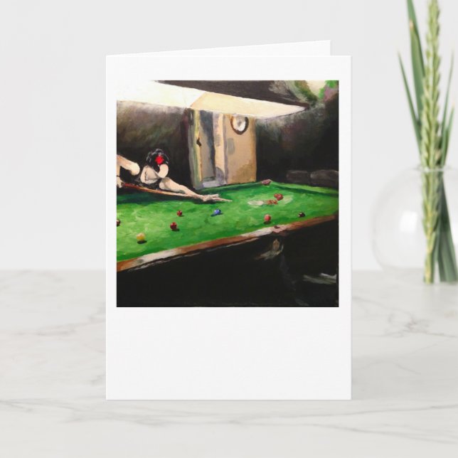 Hälsningkort - "ö för Burgh för Billiardrummet" Kort (Framsida)