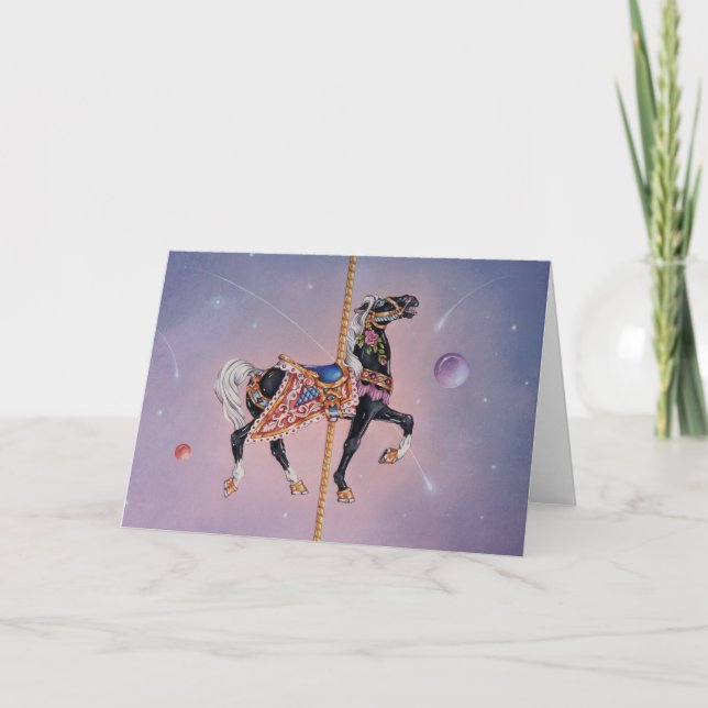 Hälsningkort - Petaluma karusellhäst 2 Kort (Framsida)