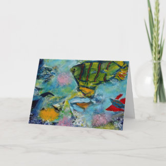 Hälsningkort som presenterar original- konstverk kort