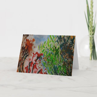 Hälsningkort som presenterar original- konstverk kort