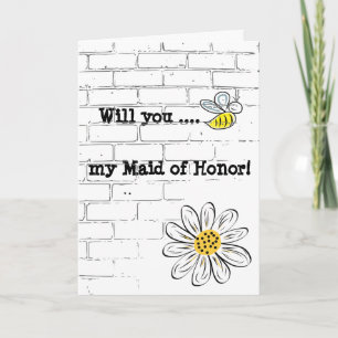 Hälsningkort, standart bi min maid of honor inbjudan