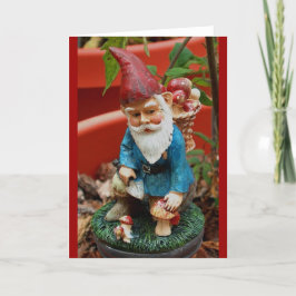 hälsningkort - trädgårds- gnome kort