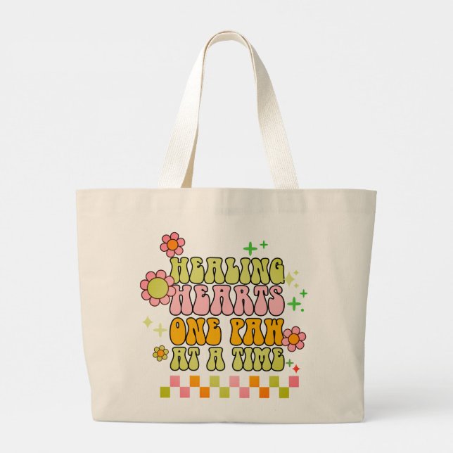 Hälsningshjälpmedel Veterinär Tote Bag | Vet Tech Jumbo Tygkasse (Baksida)