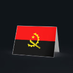 hälsningskort för angola flagga helgkort<br><div class="desc">Godkännande av angola flagga. Obs! Du kan ta bort butiken namn och bilden på baksidan av kortet. Klicka bara på Redigera och ta bort.</div>