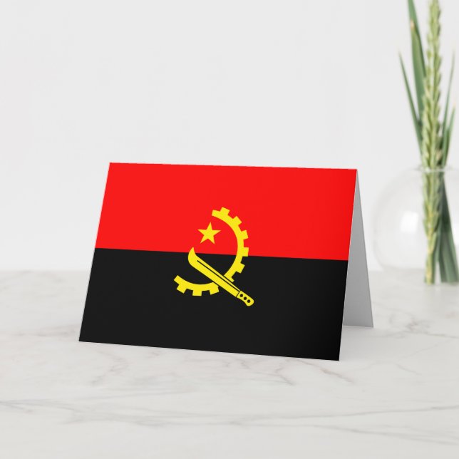 hälsningskort för angola flagga helgkort (Framsida)