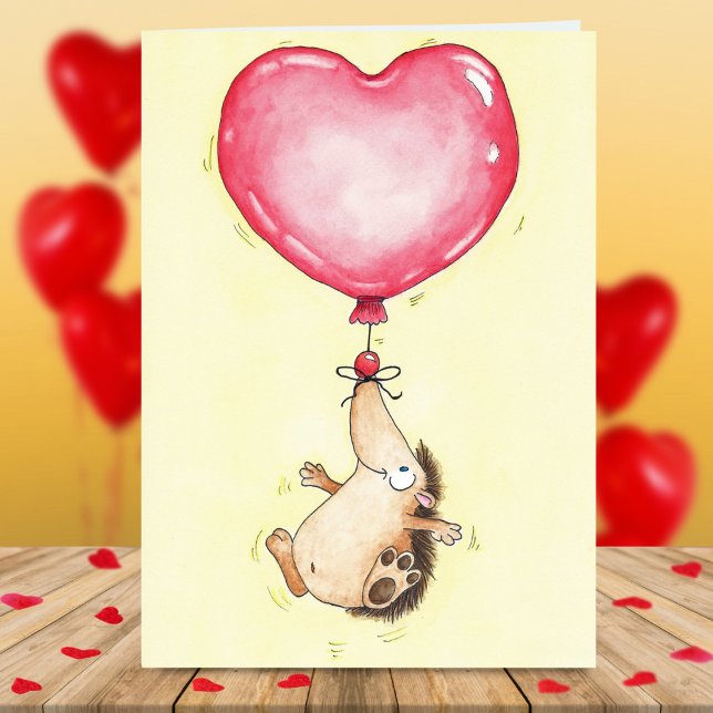Hälsningskort för BALLOON HEDGEHOG från Nicole Jan Helgkort (Skapare uppladdad)