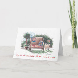 hälsningskort för bästa vänner. Tack Kort